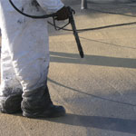 Dover protective roof coatings over foam